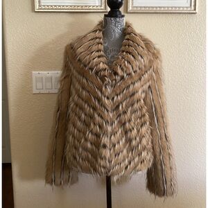 NEW Faux Fur Animal Print Retro Jacket